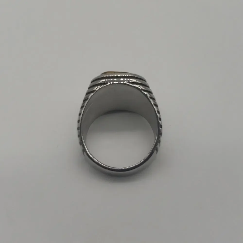 Tiger Eye Natural Gemstone Handmade Men's Ring Size 8 NWT